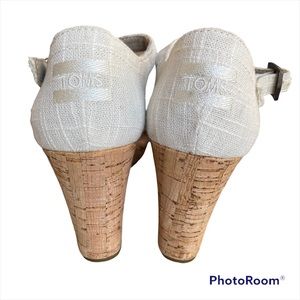 Toms Wedge Straps Sandals Size 10